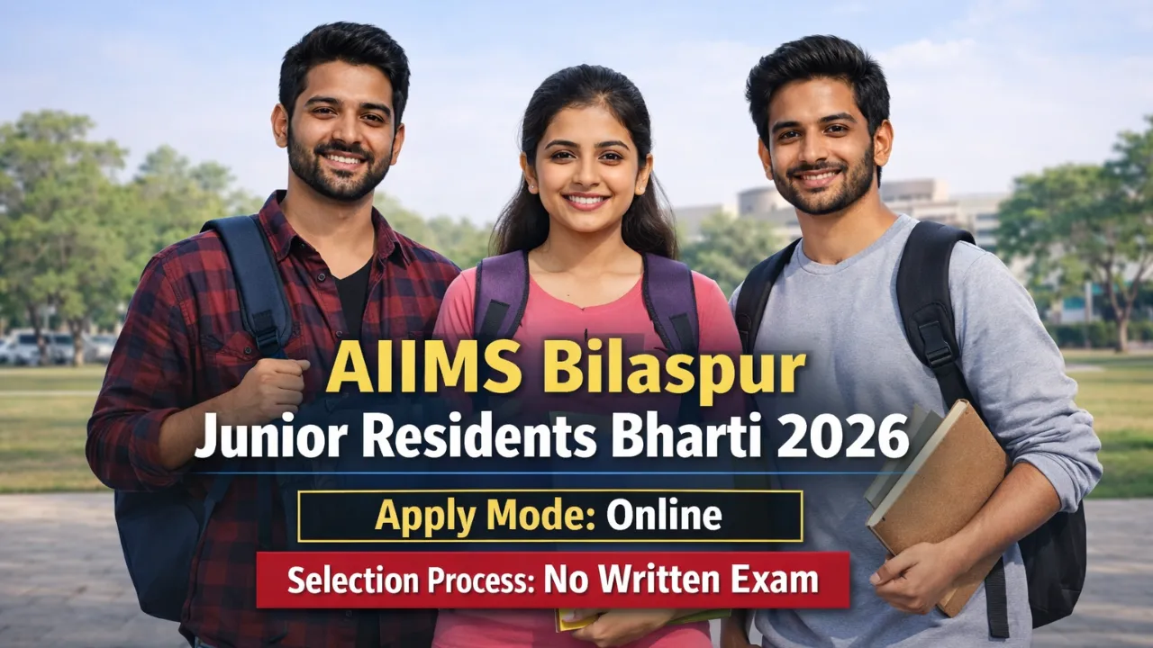 AIIMS Bilaspur Junior Residents Bharti 2026 without Exam