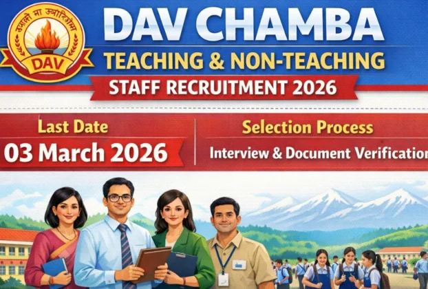 Dav Chamba Teaching & Non-Teaching Staff Recruitment 2026