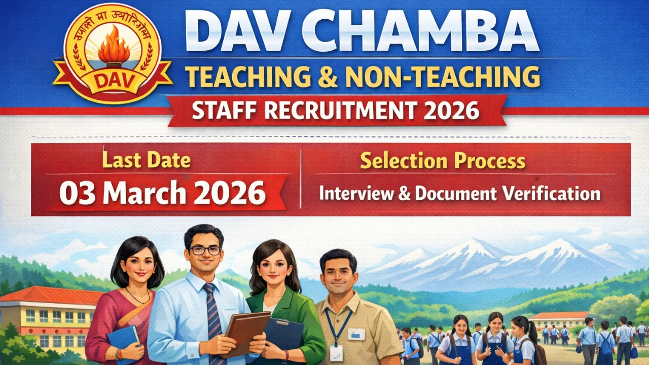 Dav Chamba Teaching & Non-Teaching Staff Recruitment 2026