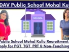 Dav Public School Kullu Mohal Recruitment 2026