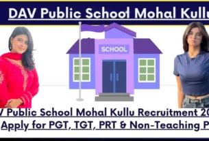 Dav Public School Kullu Mohal Recruitment 2026