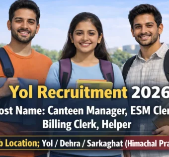 Yol Recruitment 2026 for Clerk, Helper & Canteen Manager