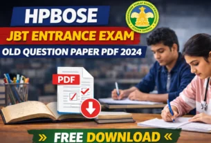 HPBOSE JBT Entrance Exam Old Question Paper Pdf 2024
