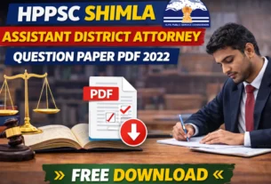 HPPSC Shimla Assistant District Attorney Question Paper pdf 2022