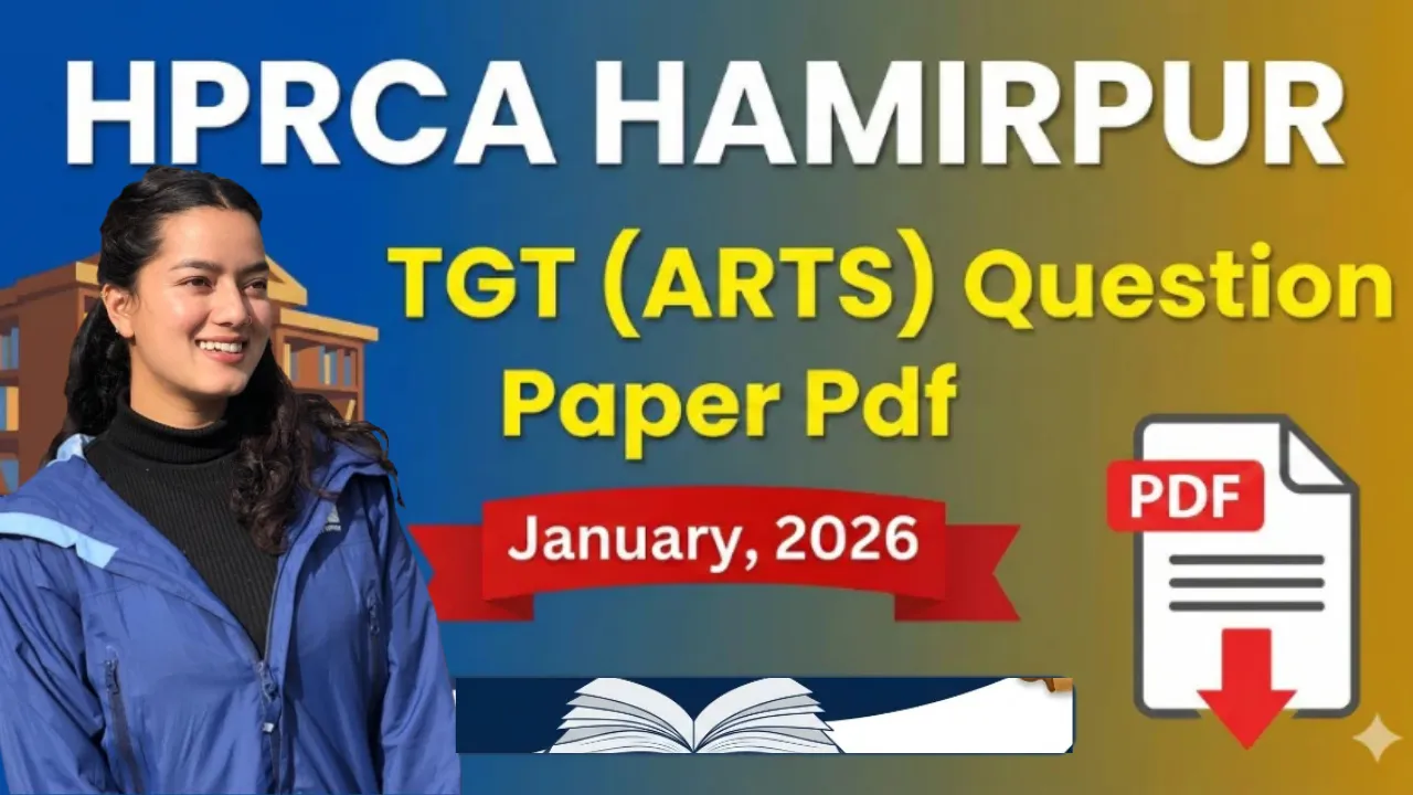 HPRCA Hamirpur TGT Arts Question Paper Pdf 2026 Download
