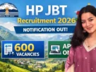 Himachal JBT Teacher Recruitment 2026 for 600 Posts