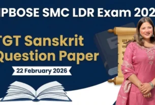 Hpbose SMC LDR Exam 2026 TGT Sanskrit Question Paper Download