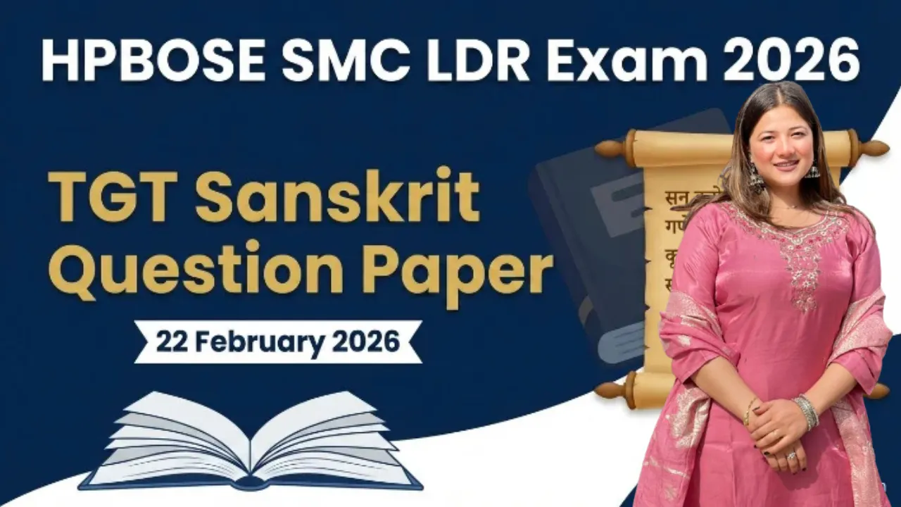 Hpbose SMC LDR Exam 2026 TGT Sanskrit Question Paper Download