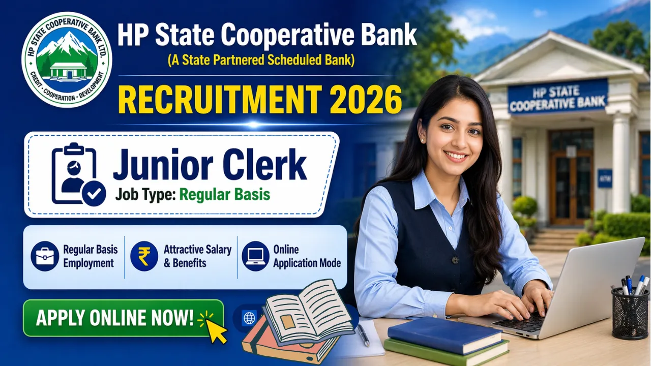 HP State Cooperative Bank Recruitment 2026 for Junior Clerk