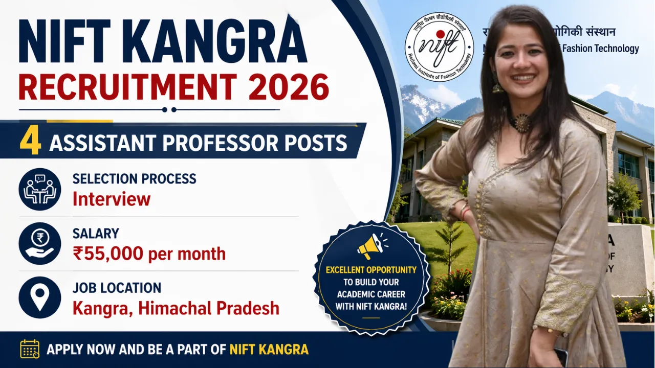 NIFT Kangra Recruitment 2026 for 4 Assistant Professor Posts