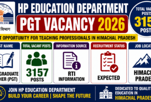 HP Education Department PGT Vacancy 2026 for 3157 Posts