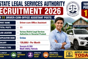 HP State Legal Services Authority Recruitment 2026 for 11 Driver-cum-Office Assistant Posts