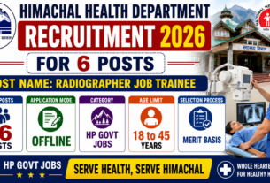 Himachal Health Department Recruitment 2026 for 6 Posts