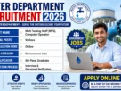 Water Department Recruitment 2026 for MTS and Computer Operator