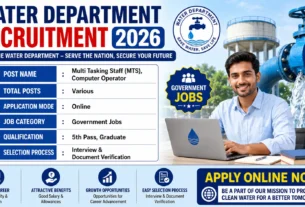 Water Department Recruitment 2026 for MTS and Computer Operator