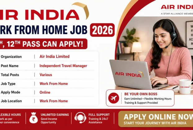 Air India Work From Home Job 2026 for 10th, 12th Pass
