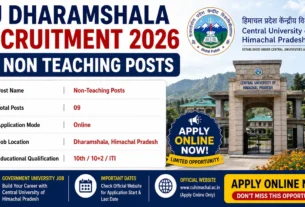 CU Dharamshala Recruitment 2026 for 09 Non Teaching Posts